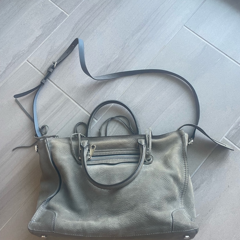 Light Blue Rebecca Minkoff Structured Satchel with Adjustable Strap